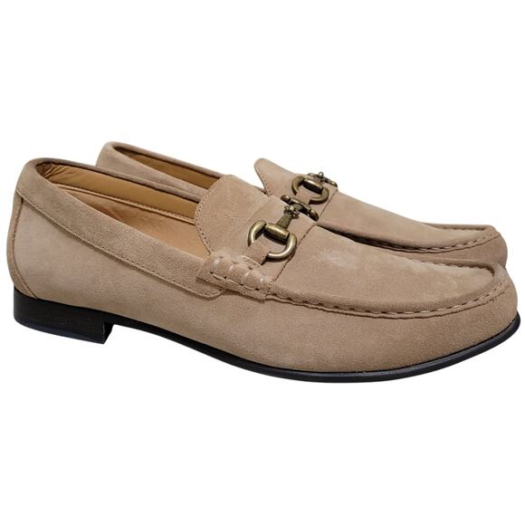 Vince Camuto Men Caelan Slip On Horsebit Loafer Size US 11.5M Sandstone Leather